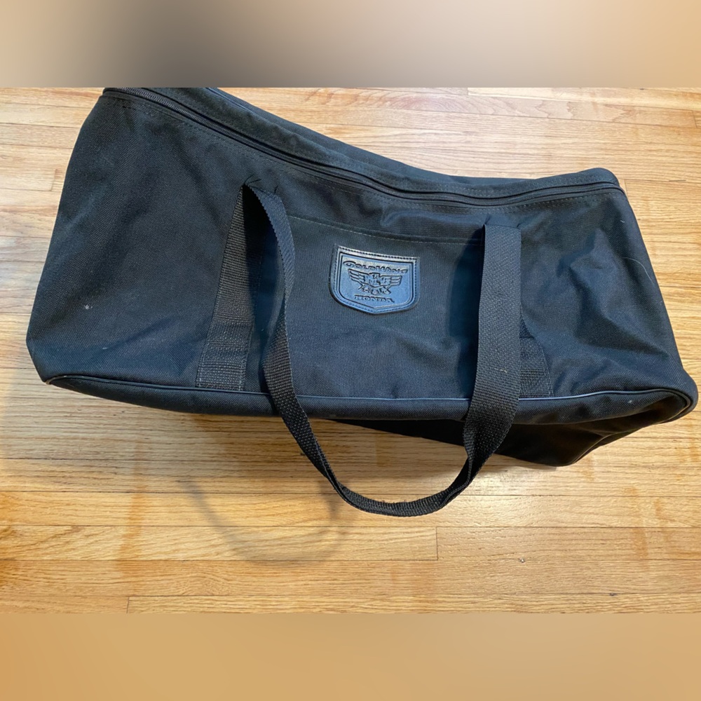 Honda Gold Wing Canvas Motorcycle Duffle Bag Vintage Black Biker Travel 20x10